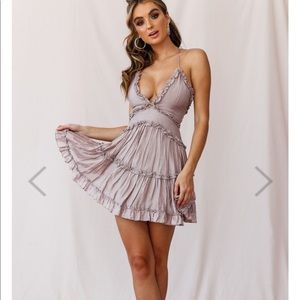 Selfie Leslie: Laney Low Back Cami Strap Dress Mocha